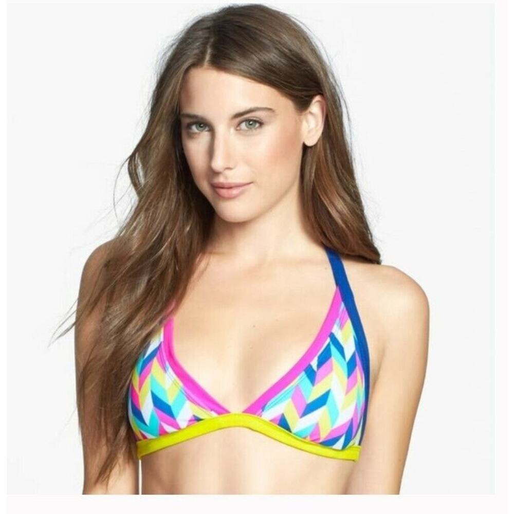 BCA by Rebecca Virtue Chevron Bikini Top Multi Size M